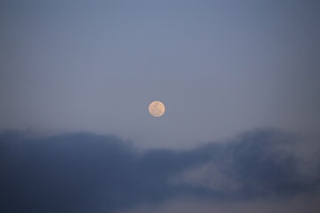 moon over the clouds