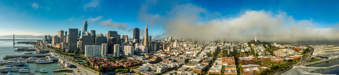 San Francisco City and Downtown Aerial View
