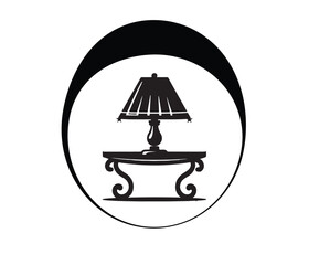 Table lamp light vector icon.eps