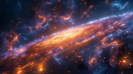 Fototapeta premium Stunning Colorful Galaxy in Cosmic Space