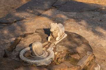 A Lingam at an old temple in Rajasthan.