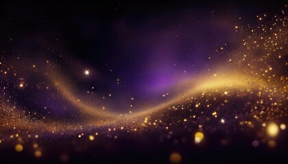 Sparkling golden dust in the night