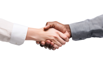 Outdoor teamwork among diverse individuals isolated on transparent background