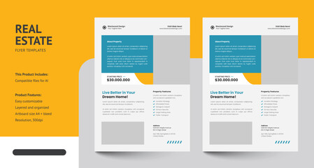 Clean, Modern and Professional Real Estate Flyer Design Templates