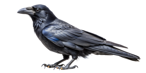 Raven isolated without background