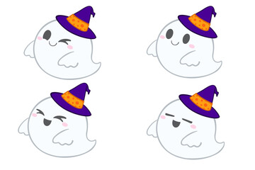 帽子を被ったおばけセット①