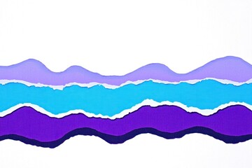 Torn purple, blue, and white layered paper.
