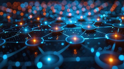 Generative AI merging into computational creativity, visualized in a flow diagram, isolated blue background, flat design, 3D Blender style, studio lighting, close-up.