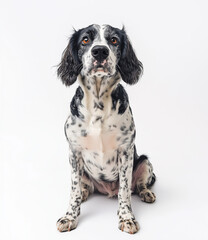 Adorable English Setter Dog Portrait: Award-Winning Photography with Soft Lighting and High Resolution 