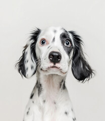 Adorable English Setter Dog Portrait: Award-Winning Photography with Soft Lighting and High Resolution 
