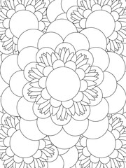 All these designs are hand-drawn and unique 
Flower Beautiful black and white illustration for adult coloring book,
This is a printable Beautiful Zentangle Coloring page for KDP Interior, POD products