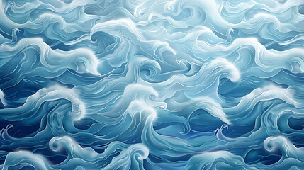 Obraz premium Abstract blue wave background.