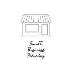 line art of Small Business Saturday good for Small Business Saturday celebrate. line art.