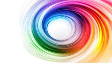 round swirl of light on a white transparent background