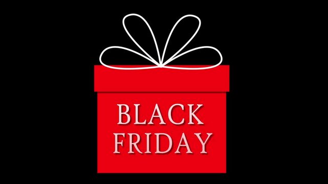 black friday text animation, promotions, black friday