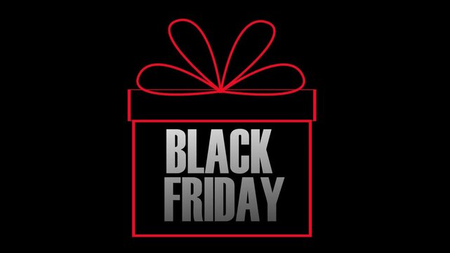 black friday text animation, promotions, black friday