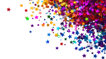 Heart confetti on a white transparent background