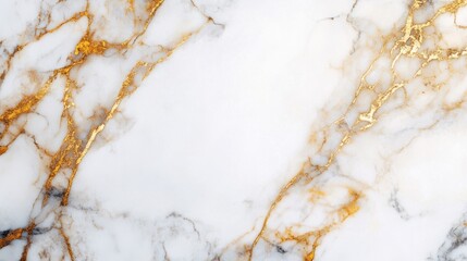White and gold marble texture, elegant background generative ai