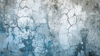 Abstract high contrast background. Black, blue and white concrete streaked banner. Cracked concrete background 