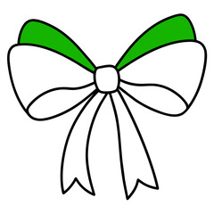 green bow isolated