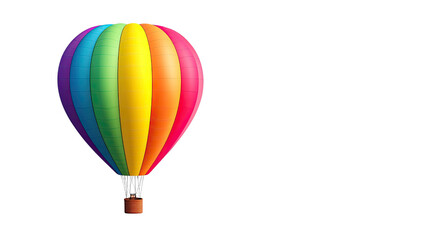 Fototapeta premium Hot air balloon on a white transparent background