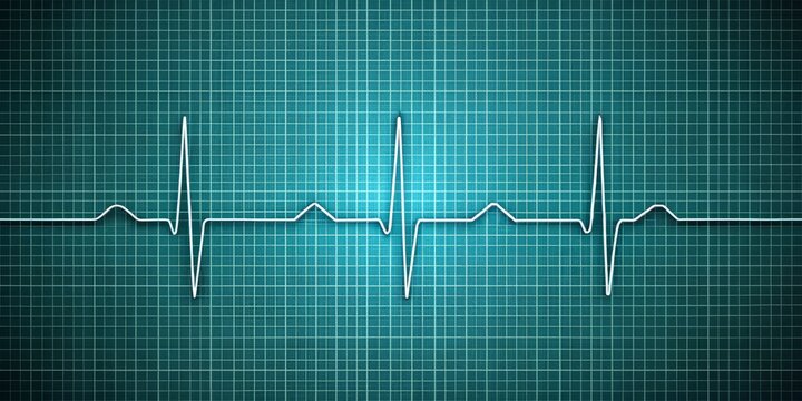 A high-quality vector image of an ECG electrode against a subtle grid pattern, highlighting the electrode's compact design and proportions with accurate colors and precise lines
