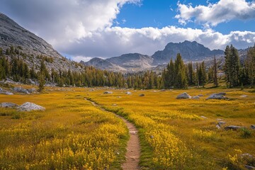 Obraz premium Landscape photo along the Pacific Crest Trail , ai