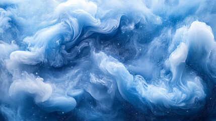 A mesmerizing swirl of blue and white textures, evoking feelings of tranquility and creativity, perfect for artistic projects.