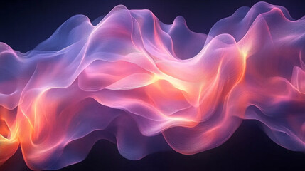 Fototapeta premium A vibrant abstract background featuring flowing waves of colorful light, creating a mesmerizing and dynamic visual effect.