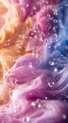 Obraz premium Mesmerizing Prismatic Liquid Bubbles Refracting Colorful Ethereal Iridescent Sparkles
