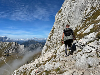 Walking and hiking trails around the Peak of Mangart and in the Julian Alps, Strmec na Predelu...