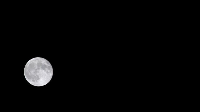 Full moon rising in the sky