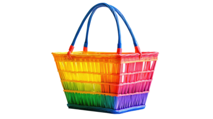 shopping basket on a white transparent background