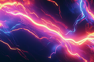 Pulsing Neon with Bright Flashes Creating Energetic Ambiance