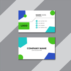 modern geometric business card template 
