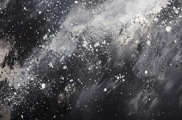Sparkly Silver Dust Sprinkling Over a Gunmetal Gray Canvas
