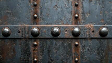 Fototapeta premium Industrial metal texture with rivets bolts and a rugged surface 