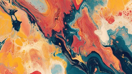 Marbleized texture with vibrant colors 