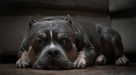 Fototapeta premium American Bully dog.