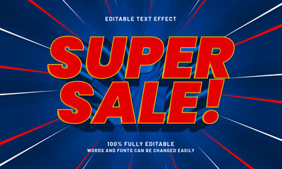 super sale editable text effects with a sale and discount theme