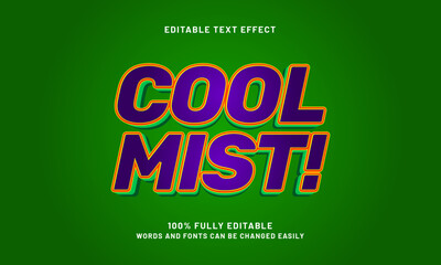 cool mist editable text effects with a fresh and nature theme