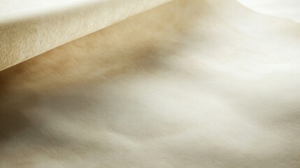 Obraz premium A close-up view of a rolled-up piece of beige paper.