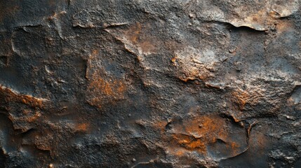 Rough rusted metal texture with prominent corrosion and peeling paint 