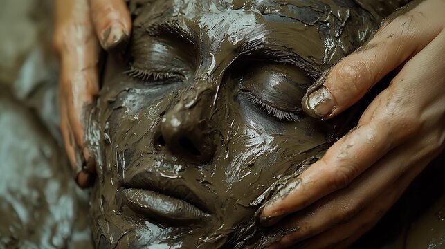 the creation of Adam, the first man being created from clay, as described in the bible