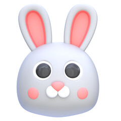 3d icon Rabbit, 3d illustration, 3d element, 3d rendering.