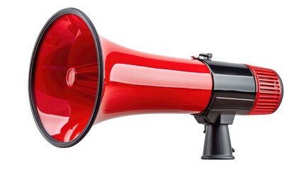 Red Megaphone Loudspeaker Device for Urgent Announcements and Communications Attention grabbing Warning Signal Marketing Promotion Tool