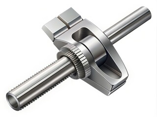 A modern vector illustration of a pipe reamer with a metallic finish on a white background, showcasing its precise cutting edges and ergonomic grip, with clean lines and accurate proportions.
