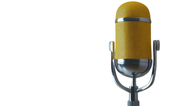 Microphone on a white transparent background