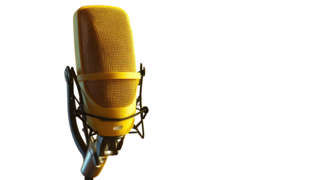 Microphone on a white transparent background