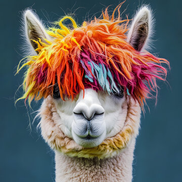 close up of a alpaca